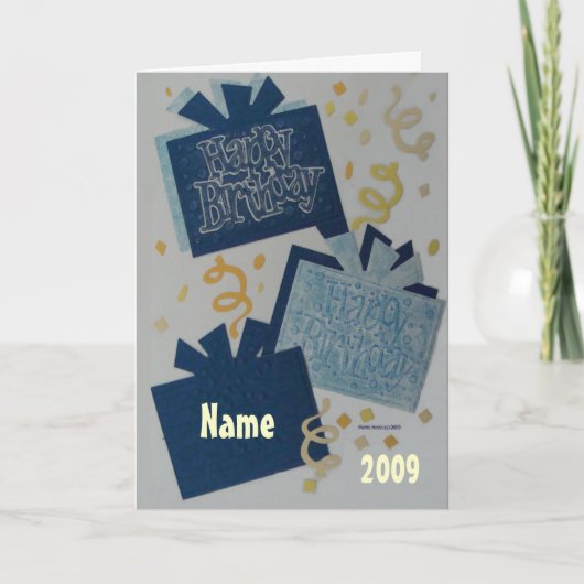 ハッピーバースデー-スクラップブック2 -季節カード カード (正面)