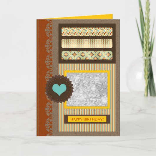 ハッピーバースデー(スクラップ) カード (正面)