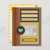 ハッピーバースデー（スクラップ） ポストカード (正面/裏面)