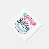 ハッピーバースデー スタンダードカクテルナプキン (角)