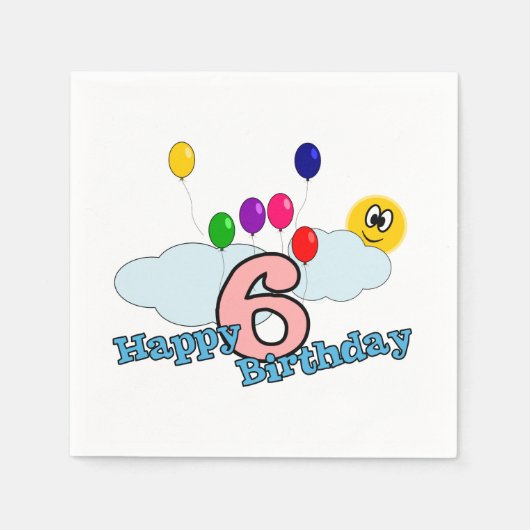 ハッピーバースデー スタンダードカクテルナプキン (正面)
