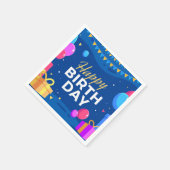 ハッピーバースデー スタンダードカクテルナプキン (角)