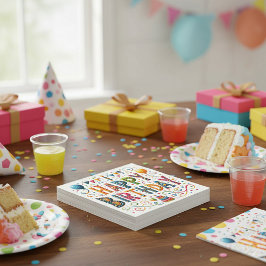 ハッピーバースデー スタンダードカクテルナプキン