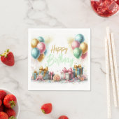 ハッピーバースデー スタンダードカクテルナプキン (インサイチュ)