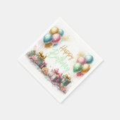 ハッピーバースデー スタンダードカクテルナプキン (角)