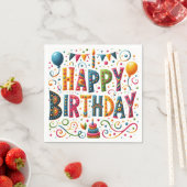 ハッピーバースデー スタンダードカクテルナプキン (インサイチュ)