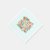 ハッピーバースデー スタンダードカクテルナプキン (角)