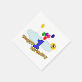 ハッピーバースデー スタンダードカクテルナプキン (角)