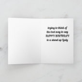 **ハッピーバースデー**スタンドアップレディ**カードへの** カード (内部)