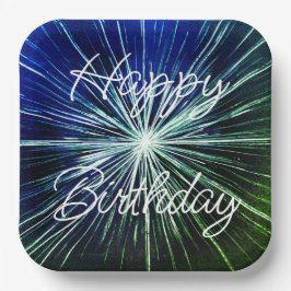 ハッピーバースデー・スターバースト ペーパープレート