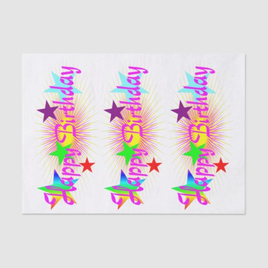 ハッピーバースデー&スター 薄葉紙 (正面)