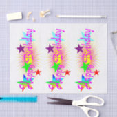 ハッピーバースデー&スター 薄葉紙 (クラフト)