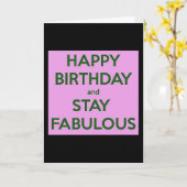 ハッピーバースデー/ステイ·ファブルラブU カード (黄色い花)