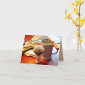 ハッピーバースデー、ストレートエッジかみそりカード カード (黄色い花)