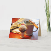 ハッピーバースデー、ストレートエッジかみそりカード カード (正面)