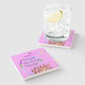 ハッピーバースデー ストーンコースター (横)