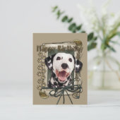 ハッピーバースデー – ストーンポーズダルマティアン ポストカード (スタンド正面)