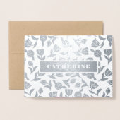 ハッピーバースデー。スパイチューリップラグジュアリー実在フォイルカード 箔カード (封筒付き正面)