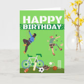 ハッピーバースデー – スポーツ カード (黄色い花)