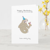 ハッピーバースデー-スロス カード (黄色い花)