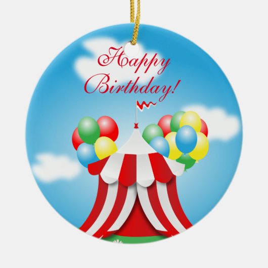 ハッピーバースデー セラミックオーナメント (正面)