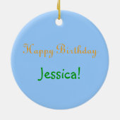 ハッピーバースデー セラミックオーナメント (裏面)