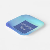 "ハッピーバースデー"ソフトブルー紙プレート ペーパープレート (傾斜あり)