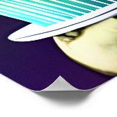 ハッピーバースデー、ゾンビ、ケーキ| AI Art ポスター (角)