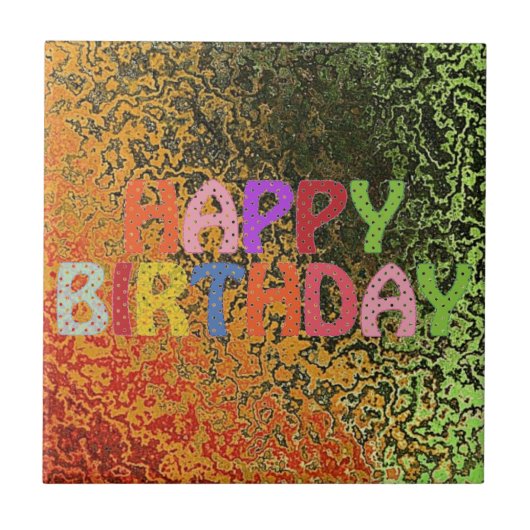 ハッピーバースデー タイル (正面)