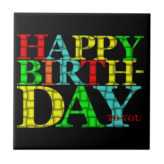 ハッピーバースデー タイル (正面)