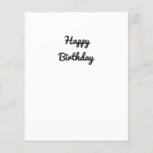 ハッピーバースデー。タキシード猫とバラ。 (裏面)