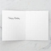 ハッピーバースデー。タキシード猫とバラ。カード カード (内部)