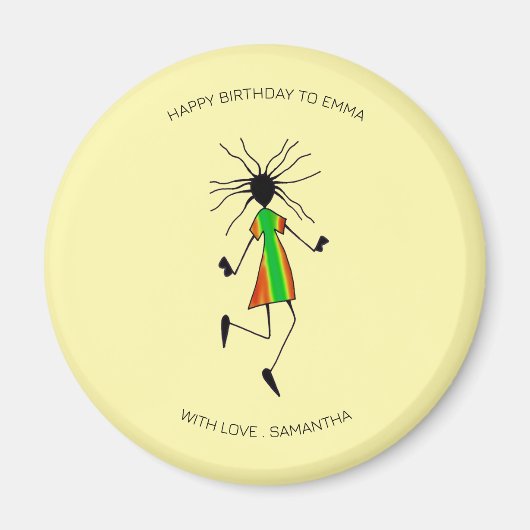 ハッピーバースデー、ダン素晴らしス マグネット (正面)