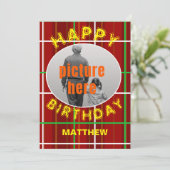 ハッピーバースデー チェック プライド バースデーパーティー イベント 招待状 (スタンド正面)