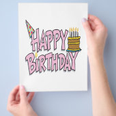 ハッピーバースデー チラシ (手)