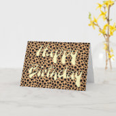 ハッピーバースデー-チータの皮 カード (黄色い花)