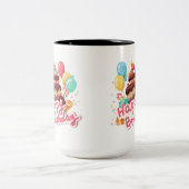 ハッピーバースデー ツートーンマグカップ (中央)