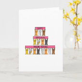 ハッピーバースデー:テキサス州猫マンガ カード (黄色い花)