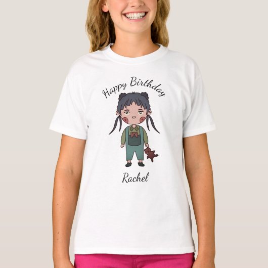 ハッピーバースデー テキスト Tシャツ (正面)