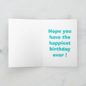 "ハッピーバースデー"テディベア カード (内部)