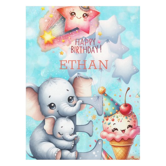 ハッピーバースデー テーブルクロス (正面)