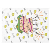 ハッピーバースデー テーブルクロス チーズ好きのためのチーズ (正面(横))