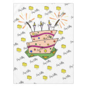 ハッピーバースデー テーブルクロス チーズ好きのためのチーズ (正面)