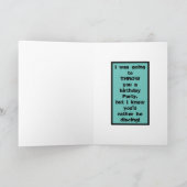 ハッピーバースデー |ディスクゴルフのユーモア カード (内部)