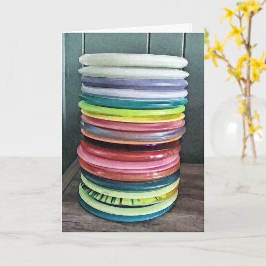 ハッピーバースデー |ディスクゴルフのユーモア カード (黄色い花)