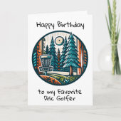 ハッピーバースデー |ディスクゴルフをテーマにした カード (正面)