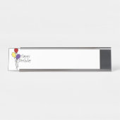 ハッピーバースデー デスクネームプレート (正面)