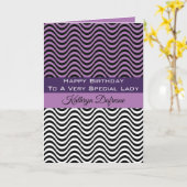 ハッピーバースデー・トゥ・ア・スペシャル・レディパーソナライズされたー カード (黄色い花)