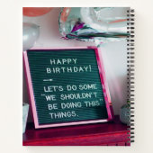 ハッピーバースデー!トラおもしろいいけなブル ノートブック (裏面)