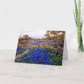 ハッピーバースデー、トワイライトのブルーボンネット カード (正面)